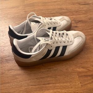 Adidas Women’s White and Black Samba Sneakers